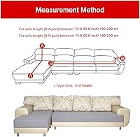 Vista 7 de CRFATOP Fundas para sofá seccional estampadas, 2 piezas, fundas elásticas para sofá en forma de L, fundas elásticas para sofás seccionales tipo L