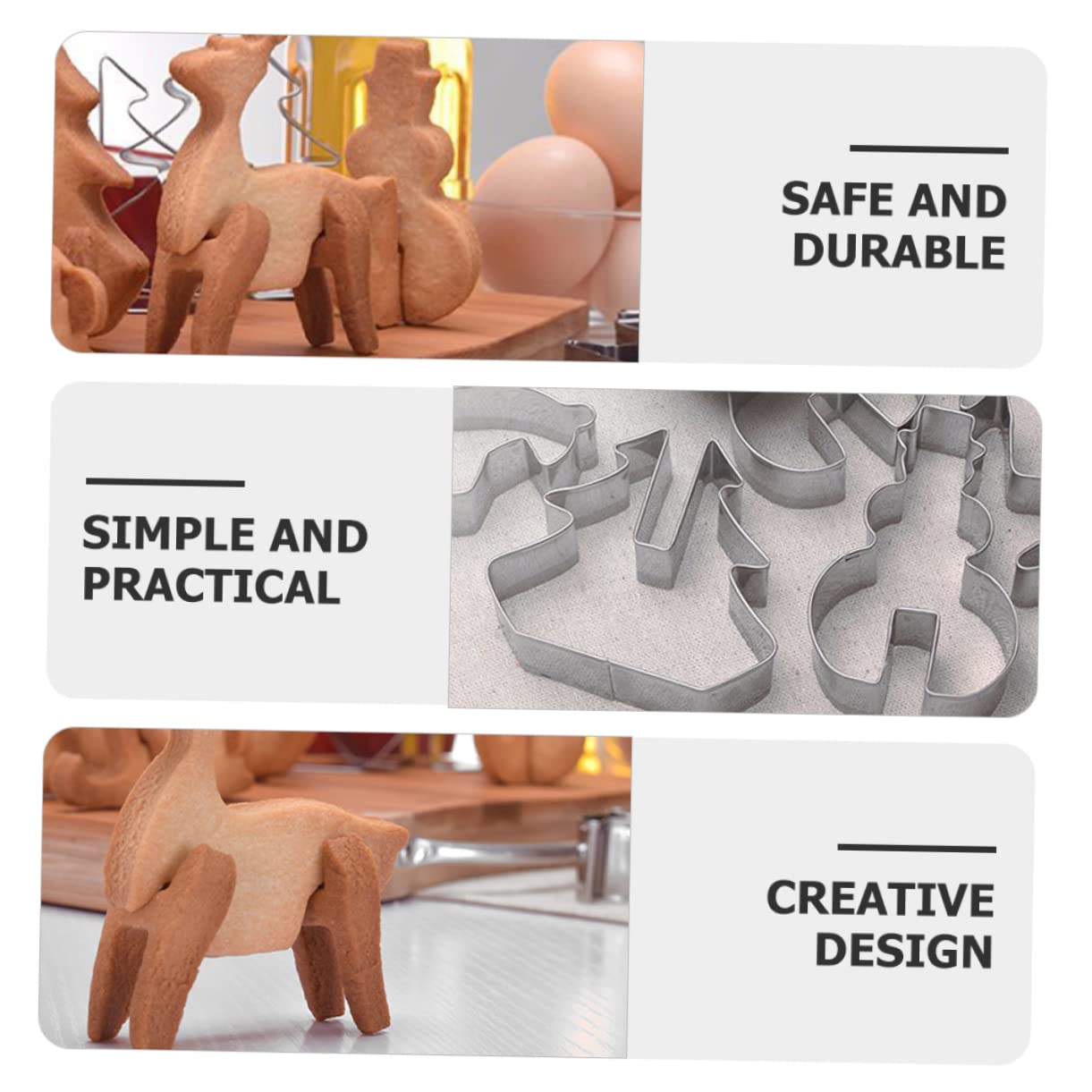 PRETYZOOM 40 Stk Ausstechformen Weihnachtsmann backen Fruchtschneider Elchkeks weihnachts plätzchenformen keksform ostern Gebäck entzückender Keksausstecher Keksform aus Edelstahl Silver