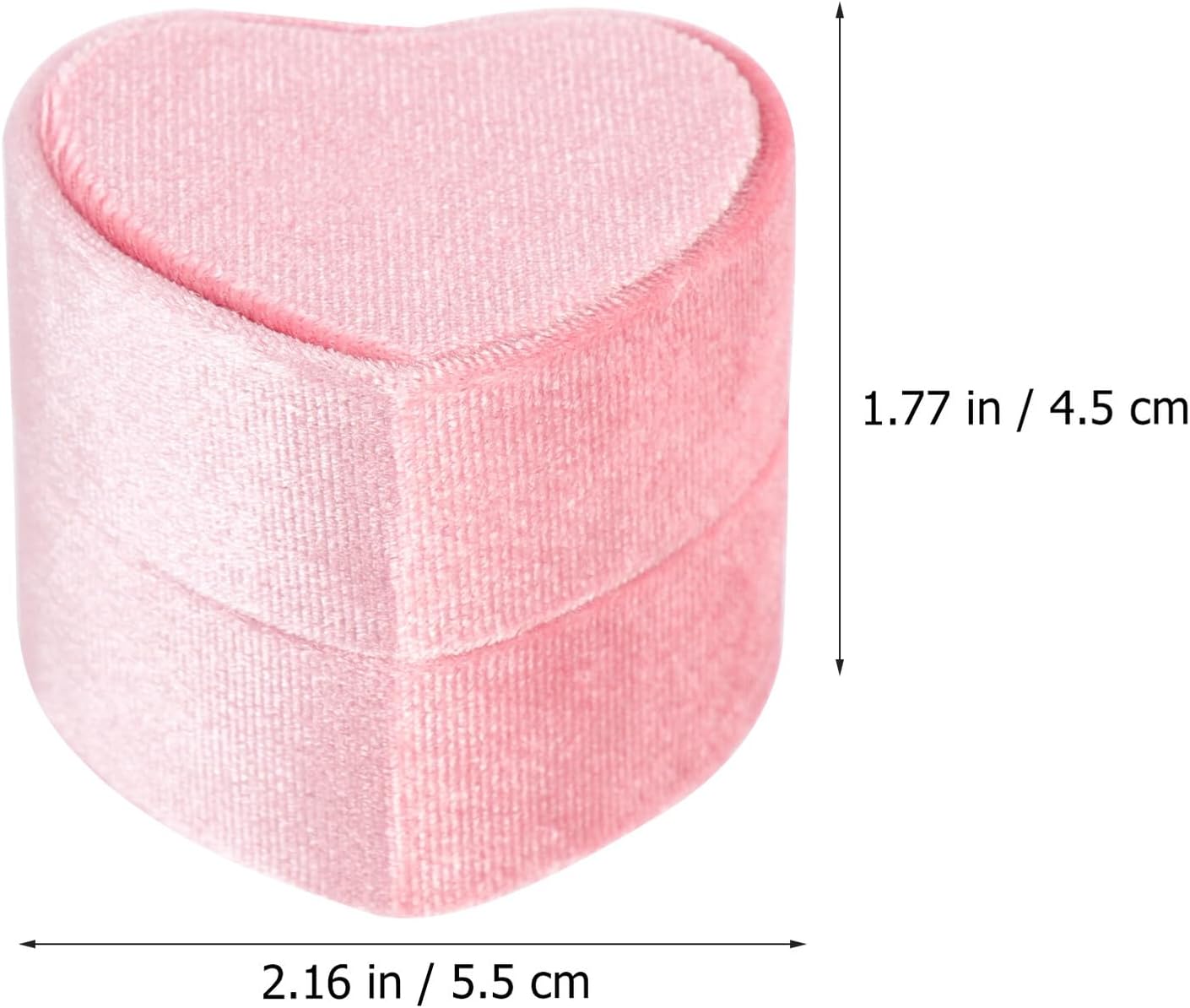 Vintage Soft Fabric Heart-shaped Wedding Ring Box Jewelry Ring Holder Case Storage and Wedding Party Supplies image 2