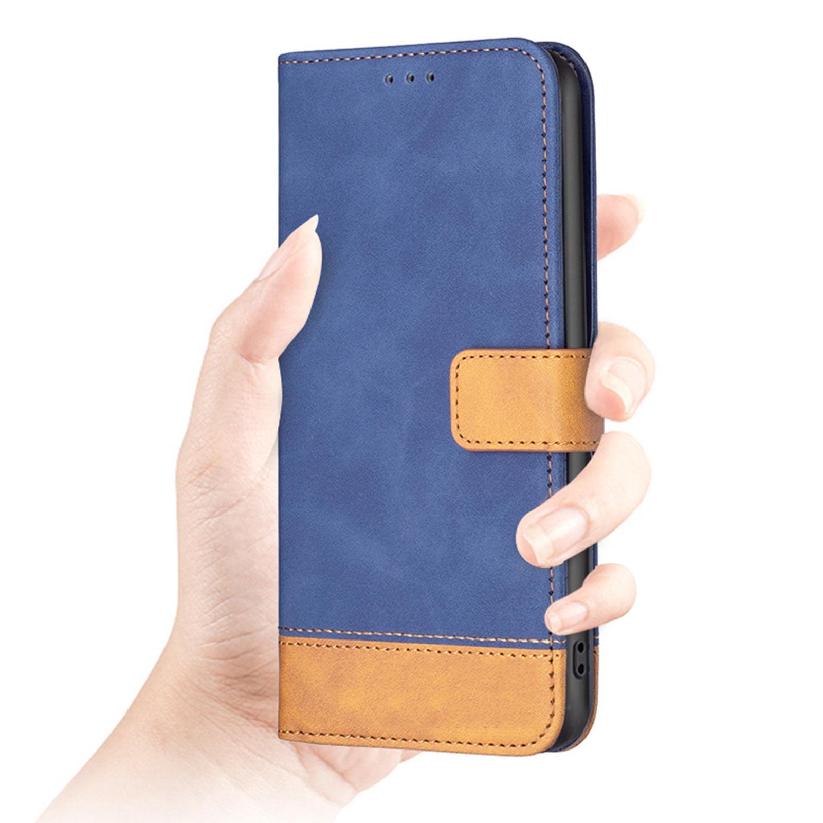 Samokor Cover per iPhone 13 Pro Max 5G Pelle Flip Custodia Cavalletto Portafoglio Magnetica Carta Fessura Antiurto per iPhone 13 Pro Max 5G,Caffè