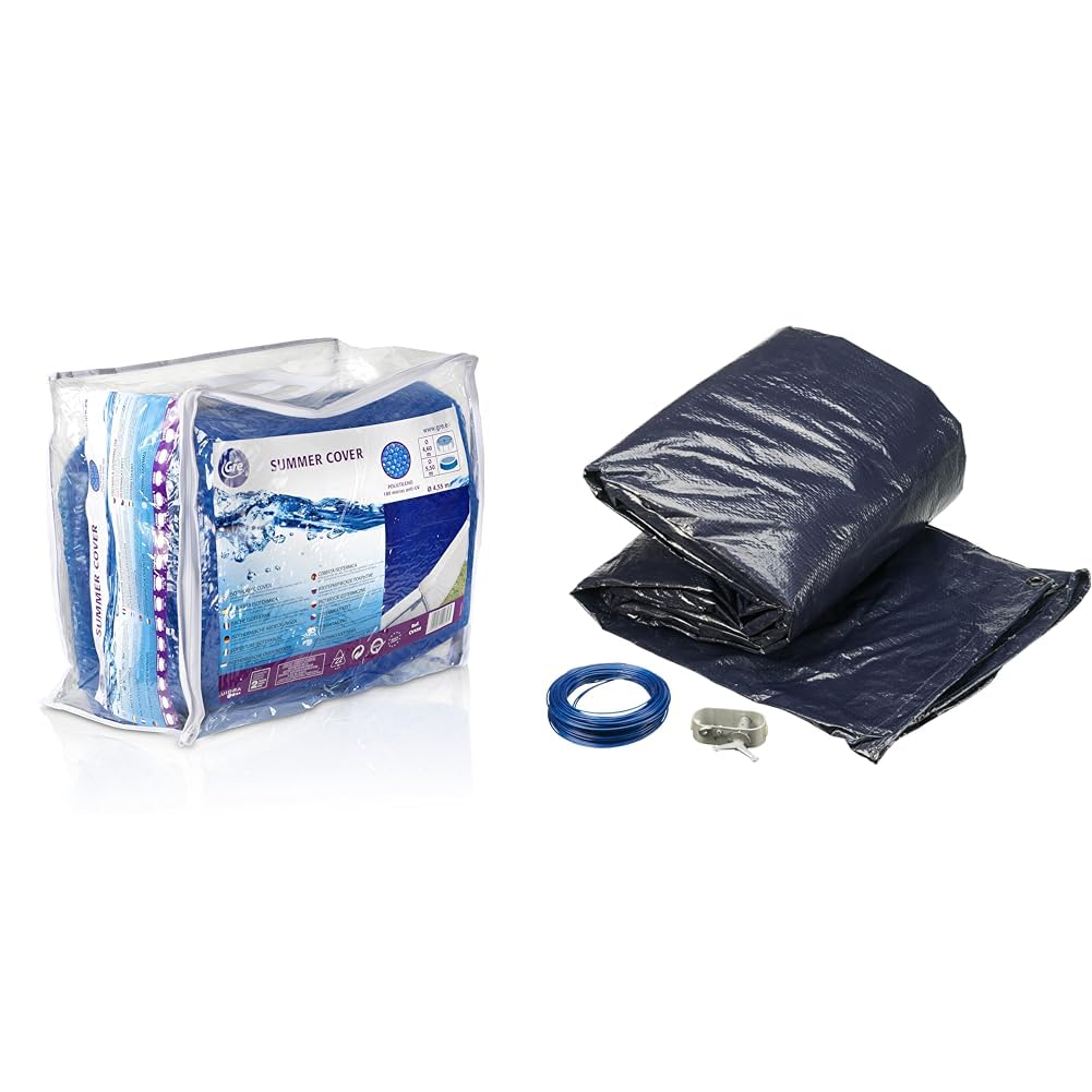 Bâche d'été pour piscine ronde 450 et bâche hiver Gre 460 cm