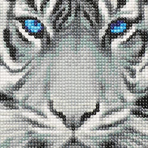 NAIMOER 5D Diamond Painting Kits for Adults White Tiger Diamond Painting Full Drill 5D Diamond Art Kits Adults Tiger Diamond Painting Rhinestone Pictures for Wall Home Decor 30x40cm - Image 4