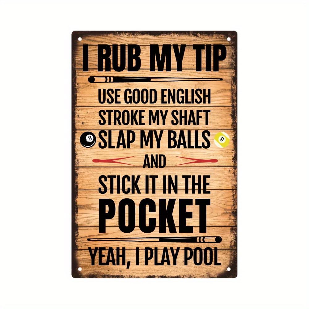 T Rub My Tip Aluminium Metal Tin Sign Home Plaque Poster Home Bar Pub Wall are Decor New 8x12 Inch