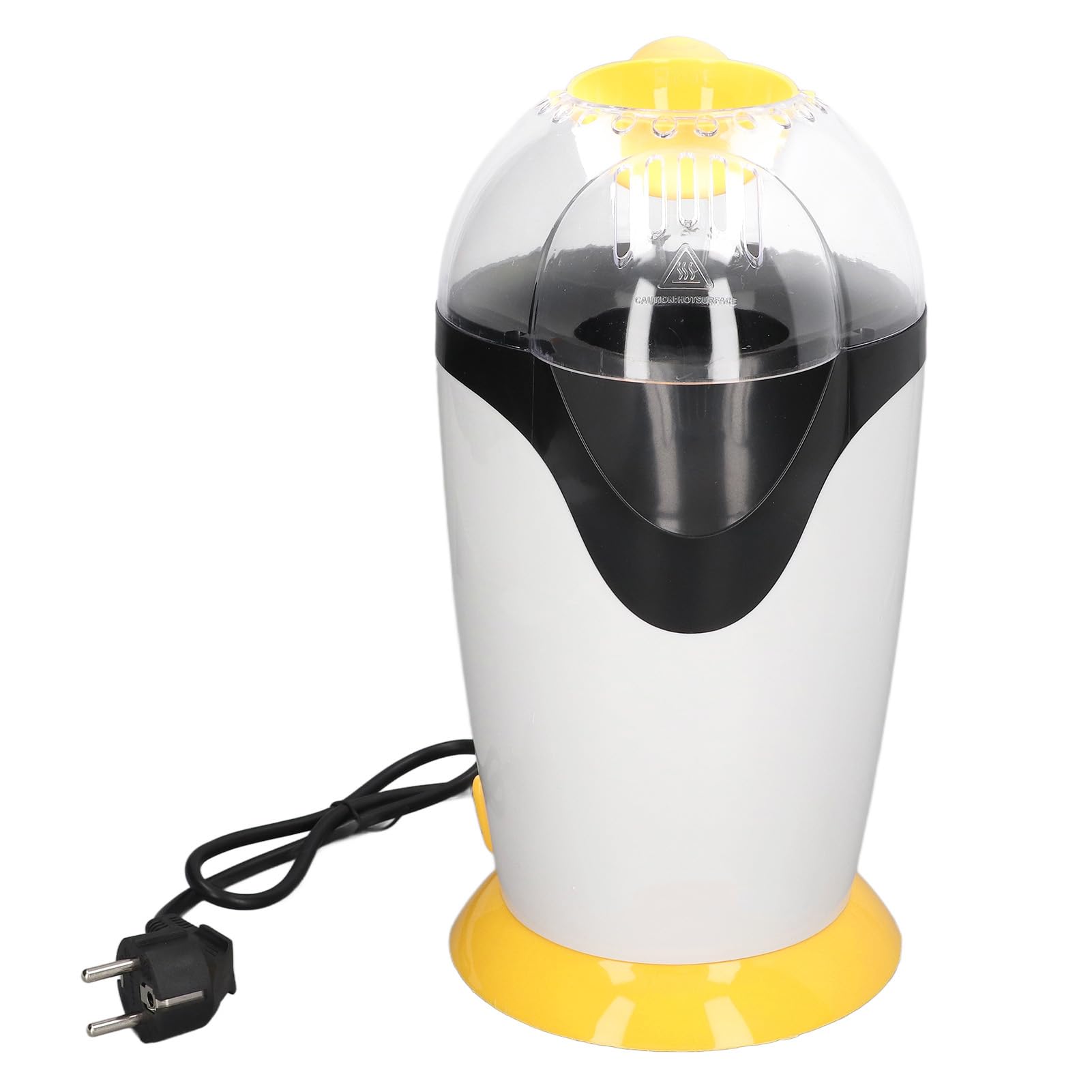 Mini Máquina de Palomitas de Maíz Caliente de 1200W, Palomitas de Maíz de Soplado en Caliente de 2,5 L con Cubierta Transparente Antiescaldaduras para Fiestas Navideñas