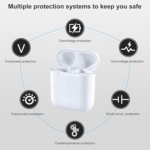 Miniatura 5 de Funda de carga inalámbrica de repuesto compatible con AirPod 1 2, Air Pods 1 2 Funda de cargador con emparejamiento Bluetooth sin auriculares, color