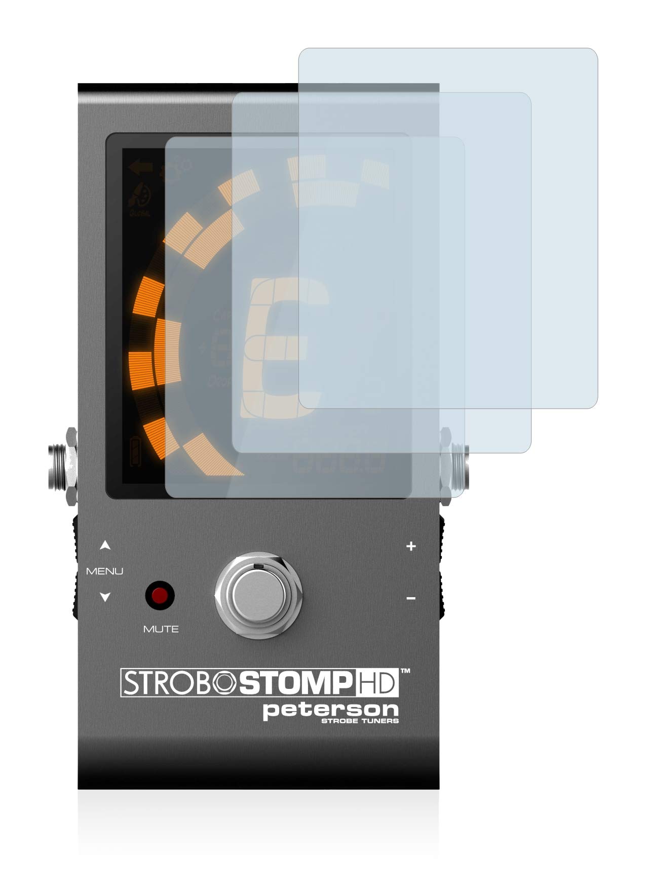 3x Anti-Riflesso Vetro Pellicola Protezione per Peterson Strobostomp HD
