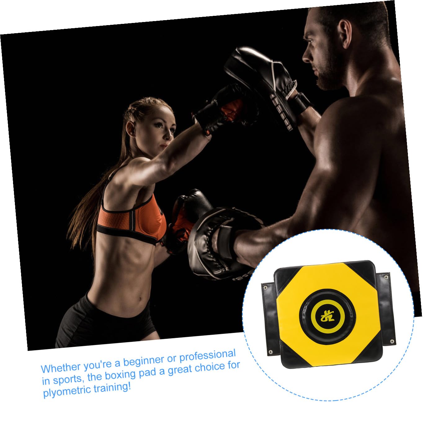 Cible de Boxe Murale Résistante PU Entraînement pour Frappe et Coup de Pied Outil de Boxe à Fixer Mur pour Sportifs Débutants et Confirmés Jaune