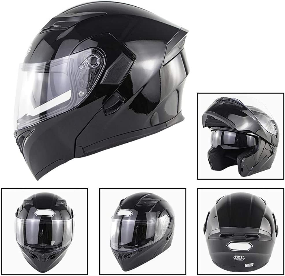 Casque de moto bluetooth intégré modulable avec double visière anti-buée