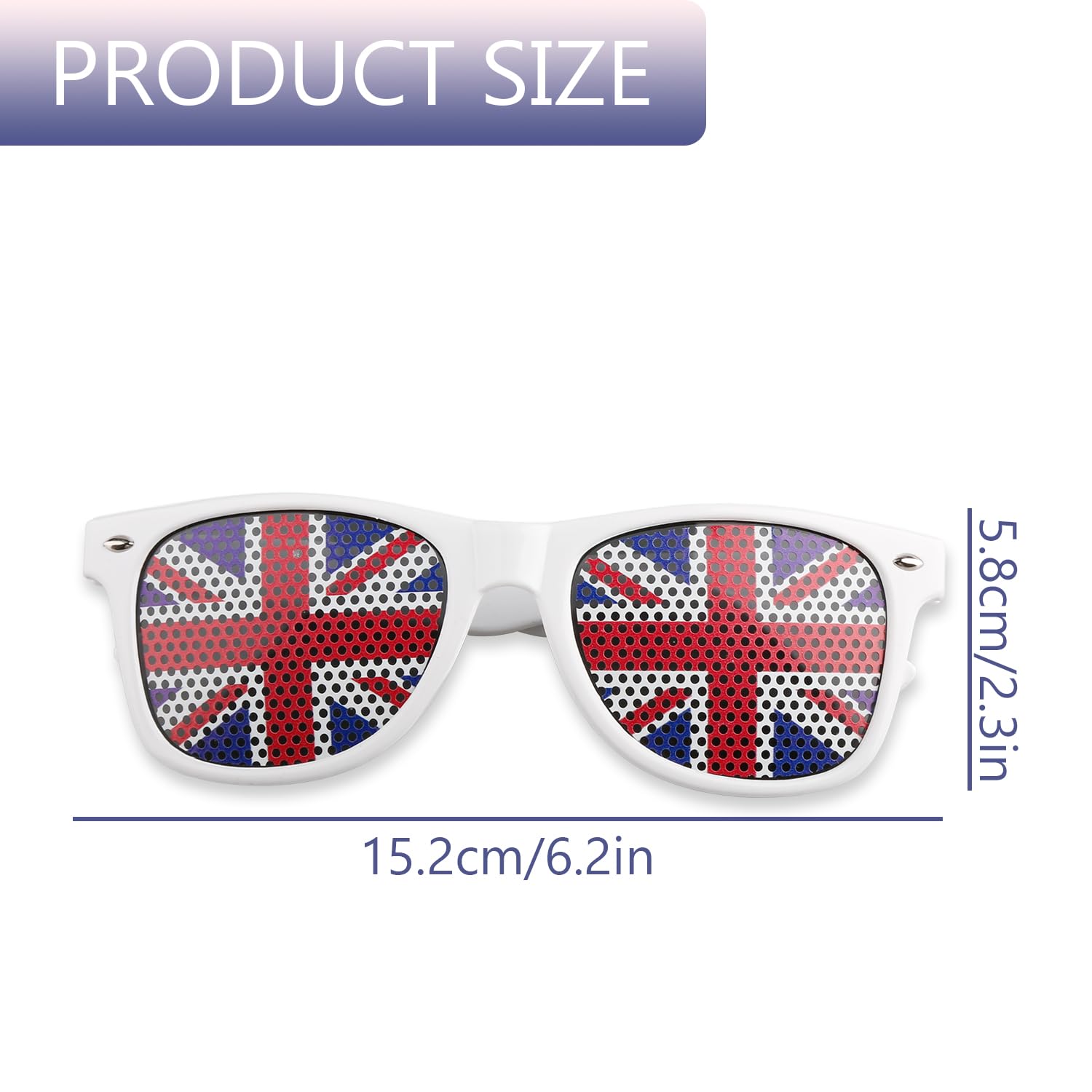 Thyonta 2 PCS Union Jack Glasses - Image 2