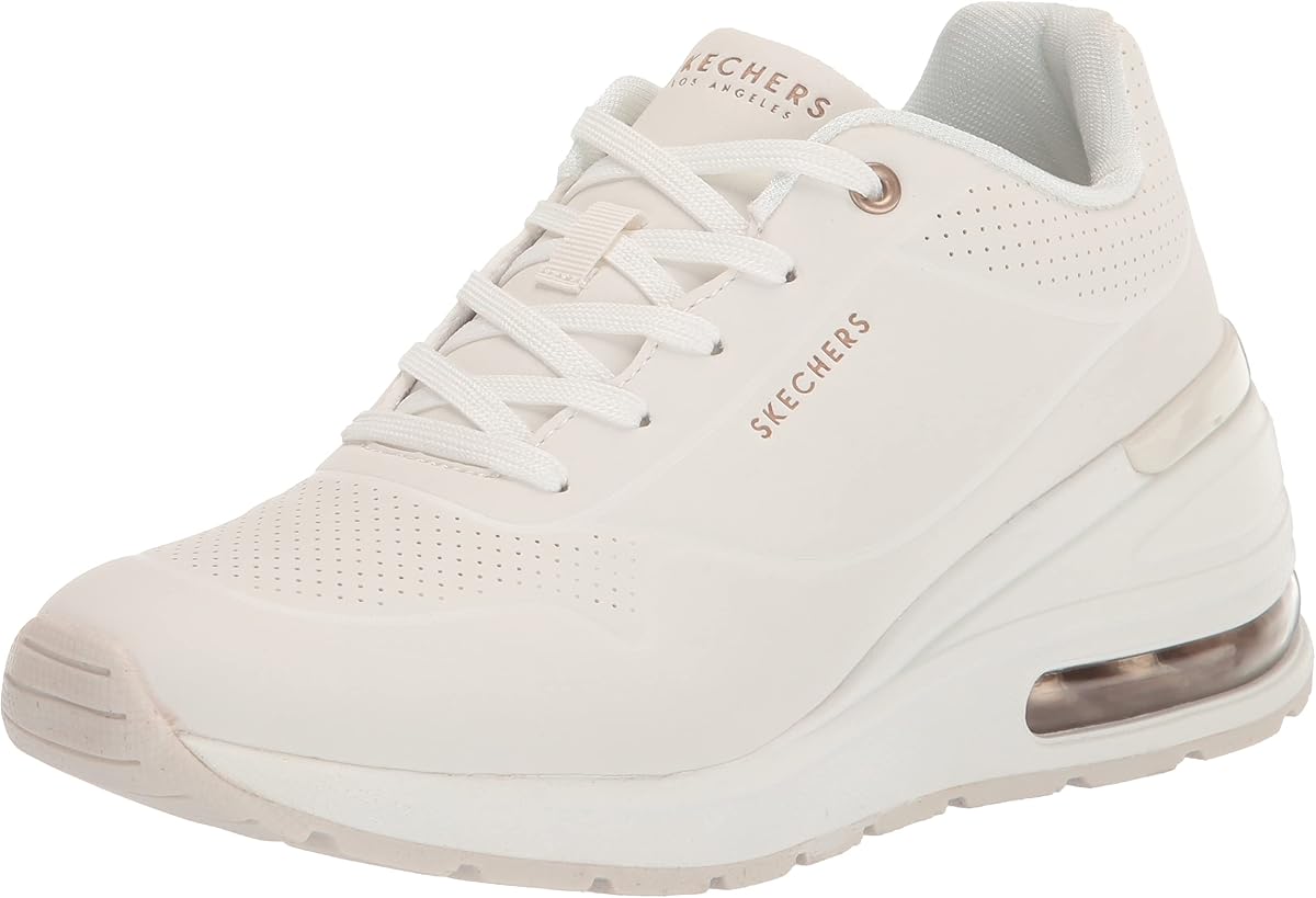 Skechers Women's Million Air Elevated Air | Casual sneaker, Skechers Air-Cooled Memory Foam, Skech-Air, Wedge Fit with 1-inch height, Slip-On, stretch laces