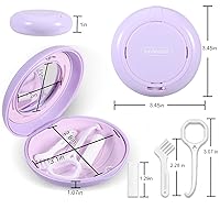 Vista 3 de Funda de retención, funda delgada para alineador con orificios de ventilación ajustables y espejo, compatible con Invisalign, protector nocturno