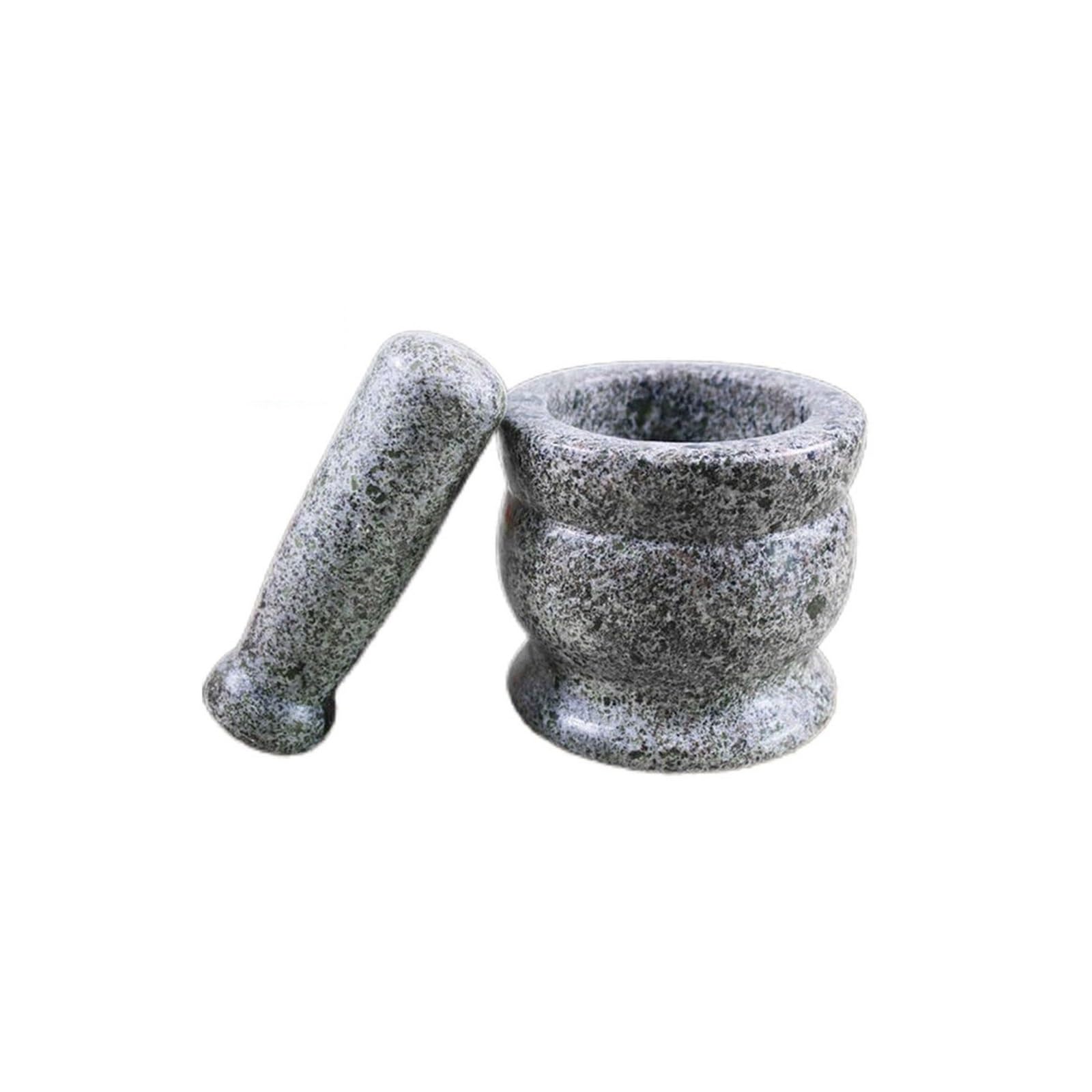 pilon et mortier Ensemble mortier et pilon – Granite lourd non poli for des performances améliorées un aspect organique