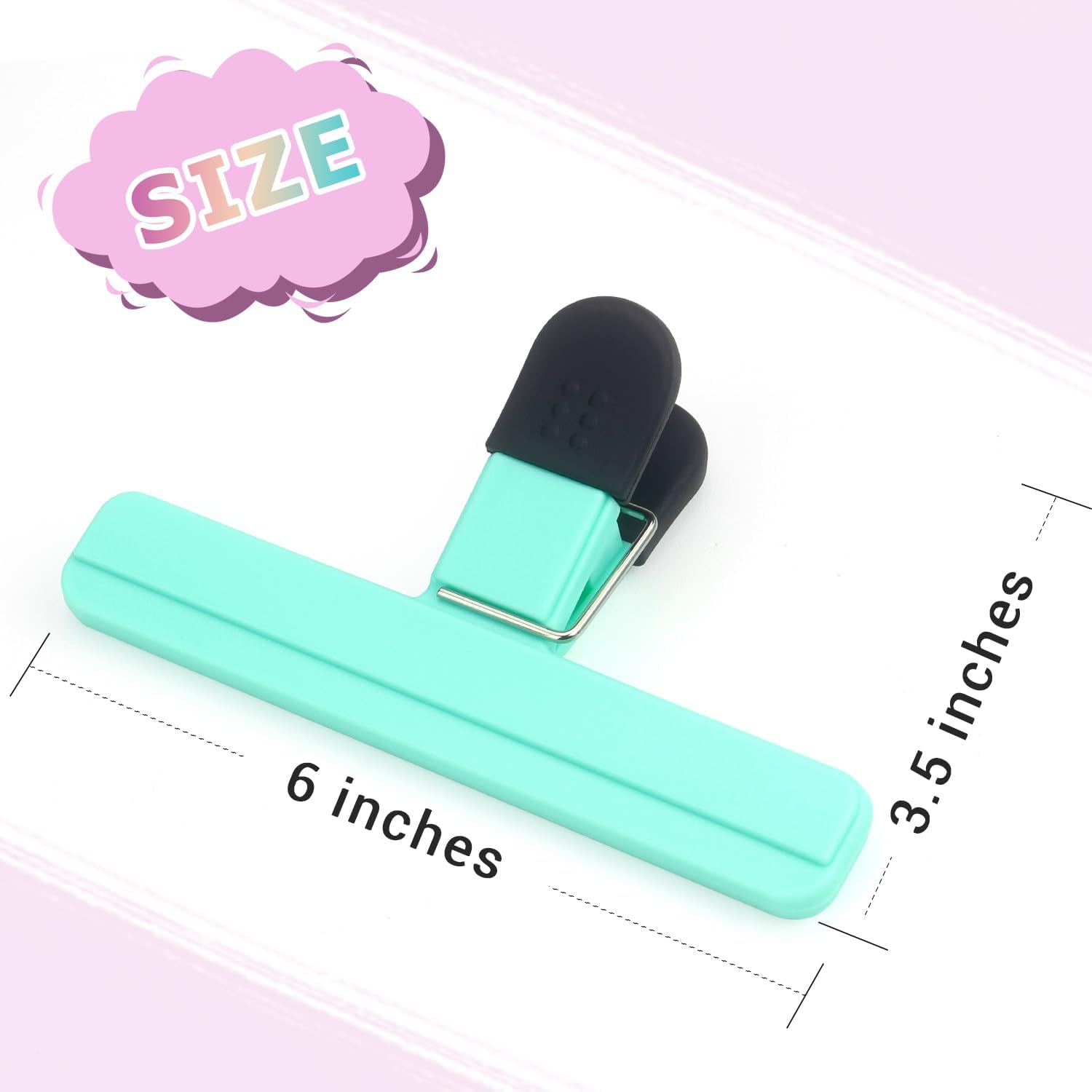 Tamaki 6 Pack Chip Clips, Food Clips, 6 x 3.5 Inch, Pastel
