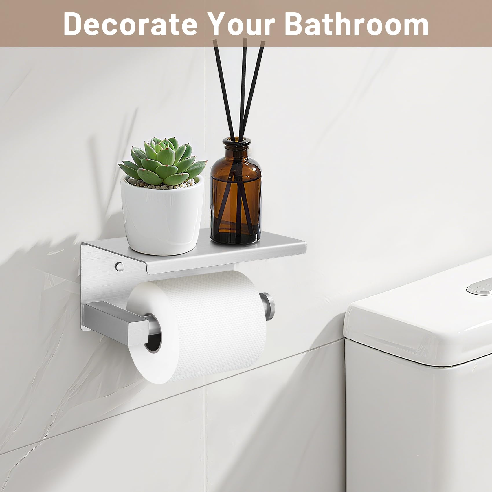 TURS Porta carta igienica con telefono, porta carta igienica per bagno, in acciaio inossidabile SUS 304, per bagno o cucina, cromato
