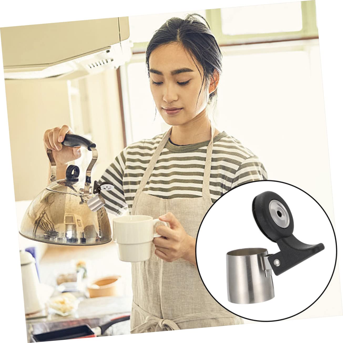 PRETYZOOM 6 Pièces Bouilloire Alarme Becs De Bouilloire Qui Sifflent Sifflet De Flûtes à Eau Bouillante Remplacement Des Sifflets De Bec De Théière Acier Inoxydable