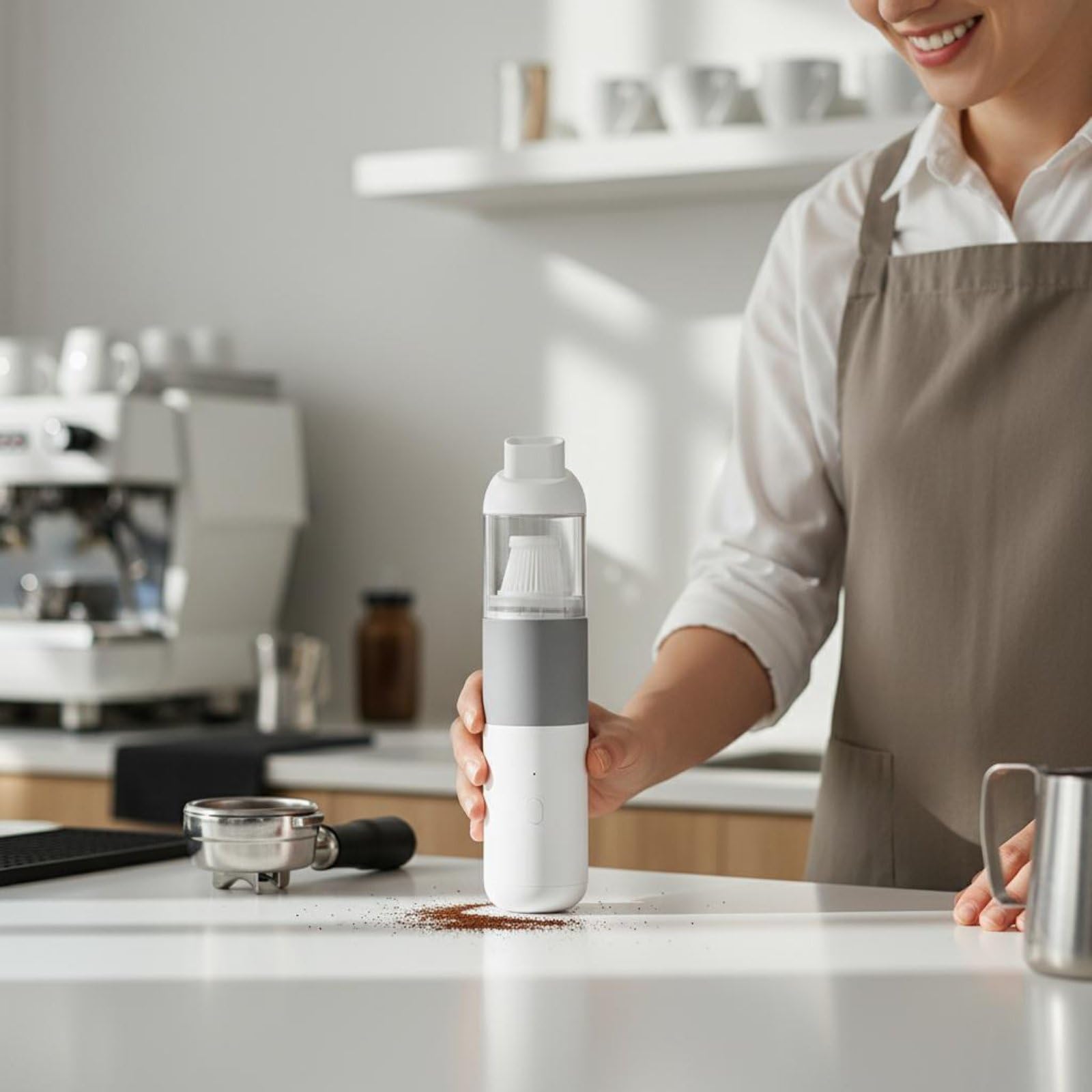 Aspiratore Ricaricabile Compatto Leggero Mini Aspirapolvere Senza Fili Aspirapolvere da Scrivania Ricaricabile per Bar, Caffetteria, Cucina