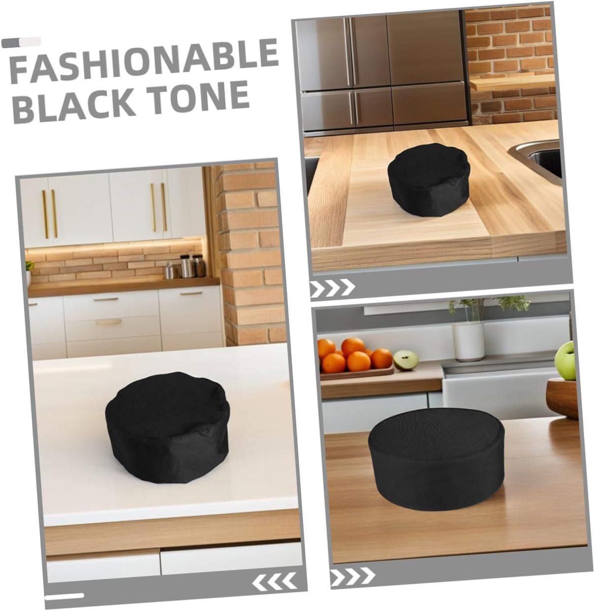 6pcs Black Mesh Top Culinary Hats Adjustable Cooking Caps Unisex Food Service Work Uniform for Bakers, Chefs, and Kitchen Staff