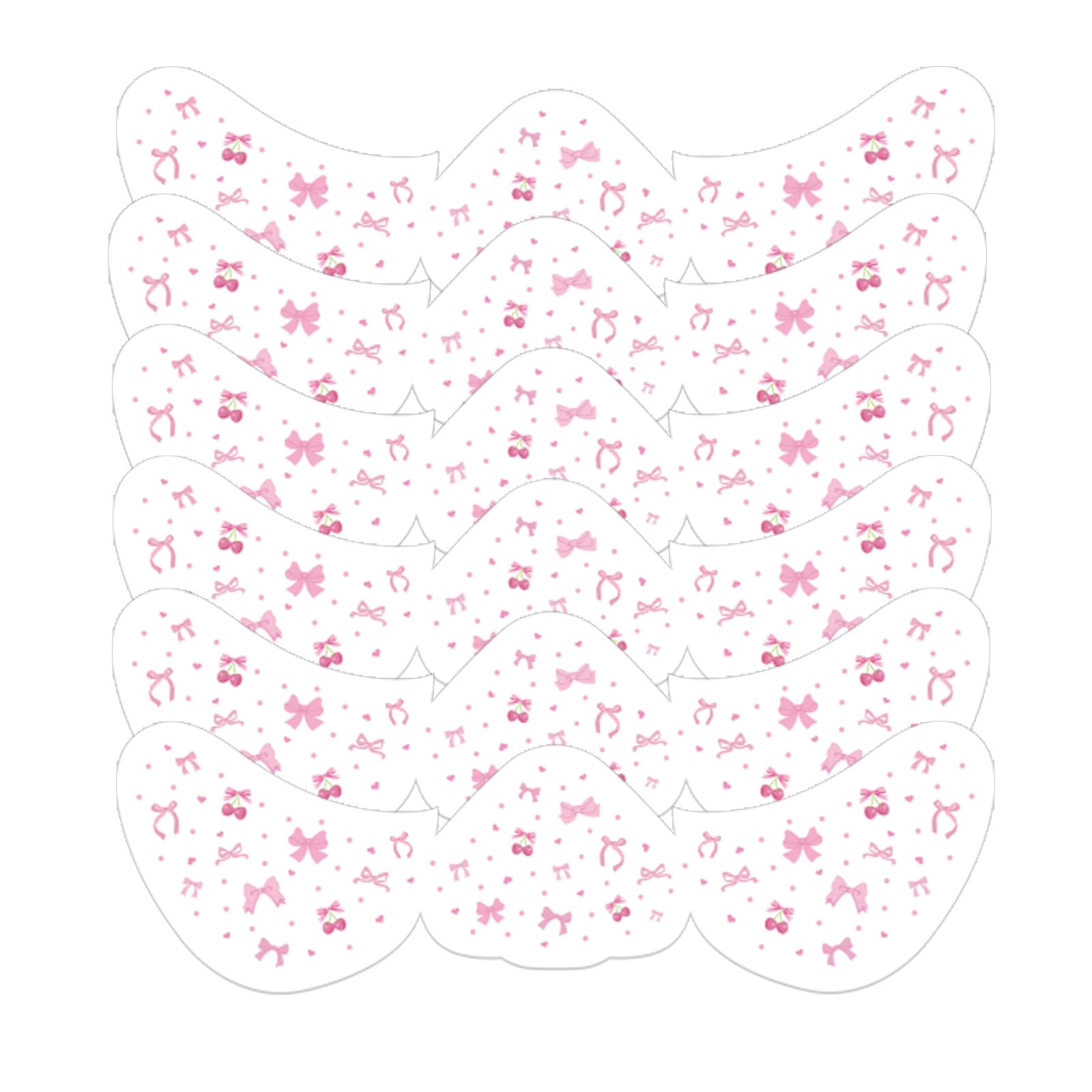 6pcs Pink Bow Face Freckle Tattoo Stickers, Waterproof Temporary Tattoos for Women Perfect for Makeup St. Patrick's & Costume Parties