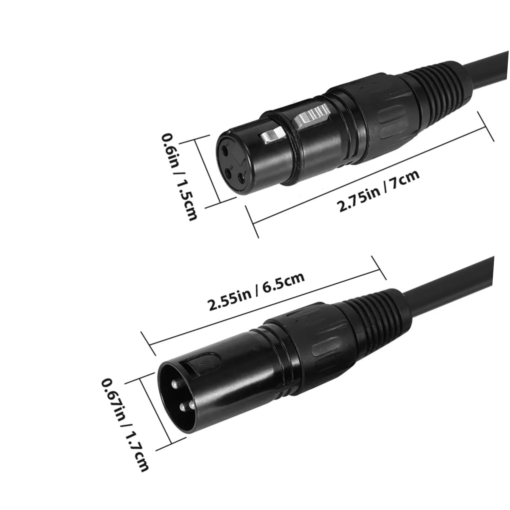 IMIKEYA Lot de 8 Câbles Dmx 3 Broches Légers et Robustes Stable pour Éclairage de Scène et Matériel Audio Professionnel