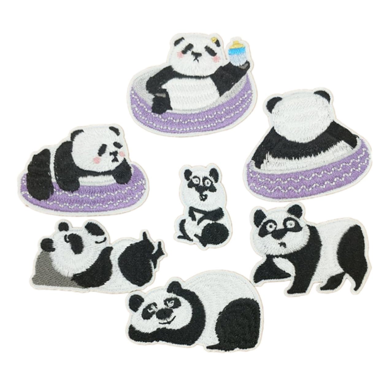 Housoutil 3 Set Toppe Termoadesive Panda Per Abbigliamento Set Da Ricamato Adesivi Per Jeans Borse E Decorazioni Per Fai Da Te Sicure E Resistenti 14 Pezzi * 3