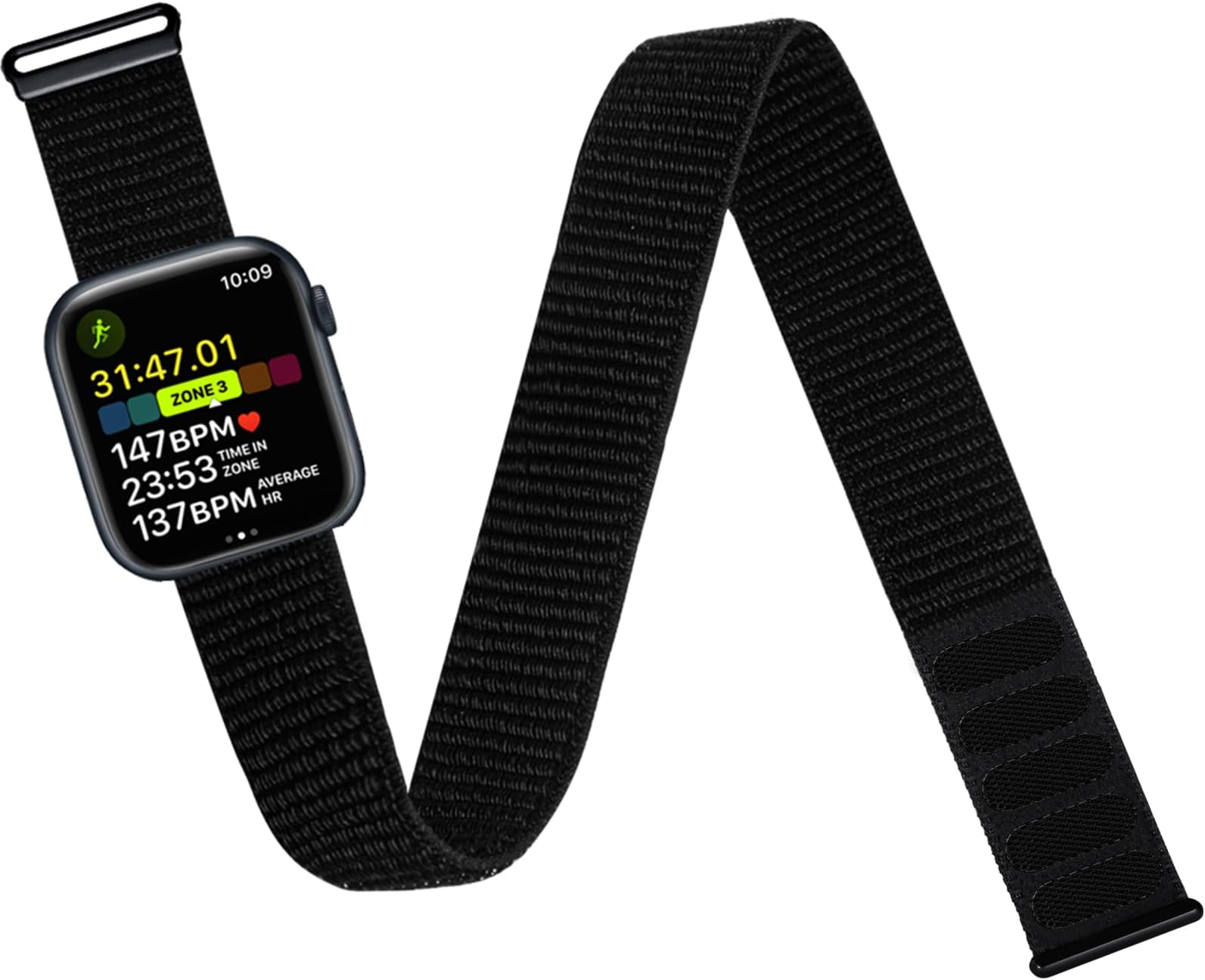 Ankle/Arm Band Compatible with Apple Watch 49mm 46mm 45mm 44mm 42mm 41mm 40mm 38mm, Breathable Nylon Armband for IWatch SE Ultra Series 10 9 8 7 6 5 4 3 2 1, Stretchy Ankle Strap for Women Men