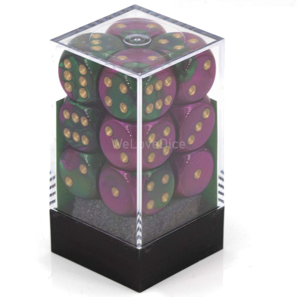 Dice Tower Chessex Gemini D&D Dice Set - Green & Yellow Polyhedral Dice With Silver Numbers Polyhedral Rpg Dice Set