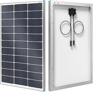 Renogy N-Type 16BB 100W Solar Panel, 12V 100 Watt Solar Panel 25% High-Efficiency, PV Module Power Charger for RV Marine R...