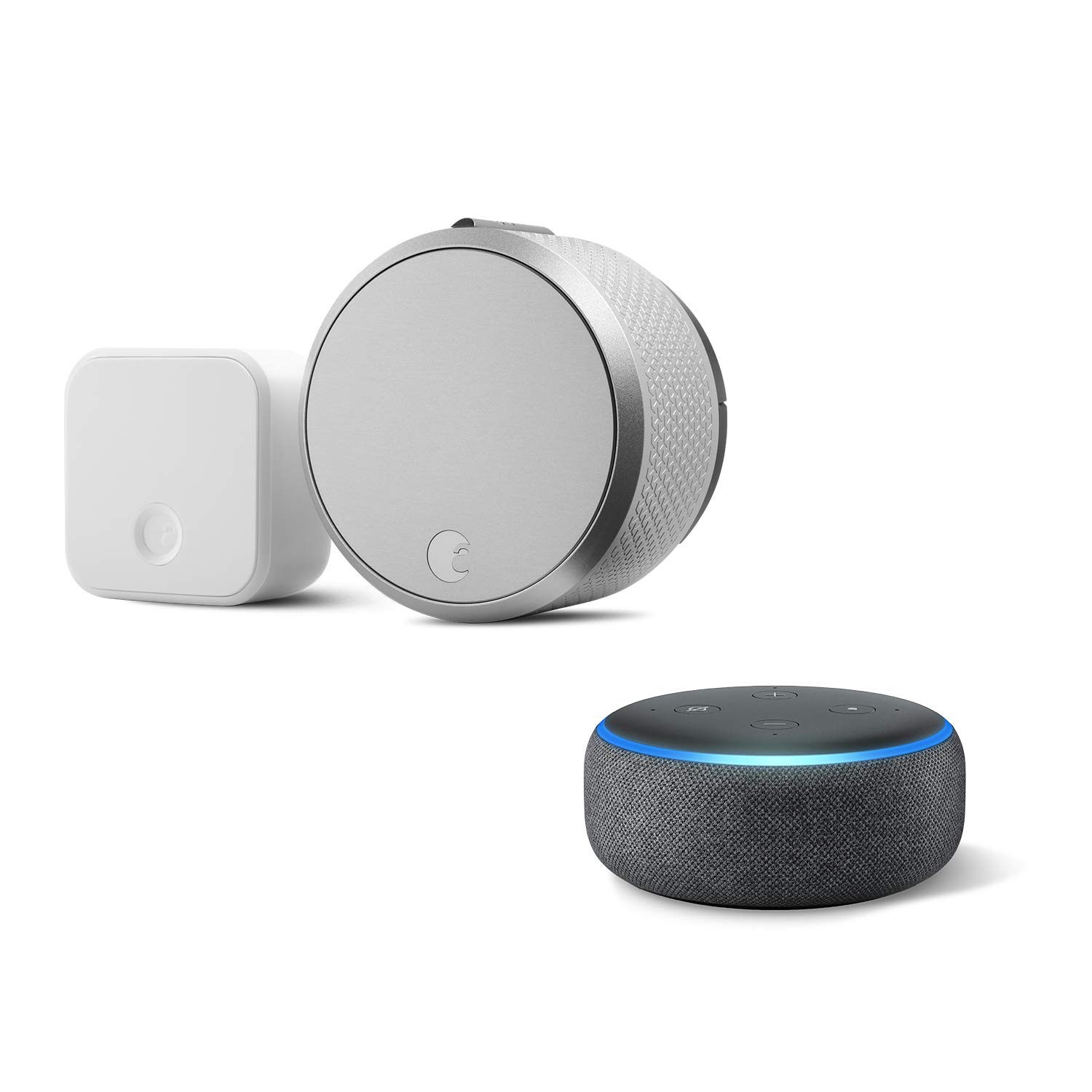 Buy August Smart Lock Pro + Connect Bridge in Silver. Works with ZWave