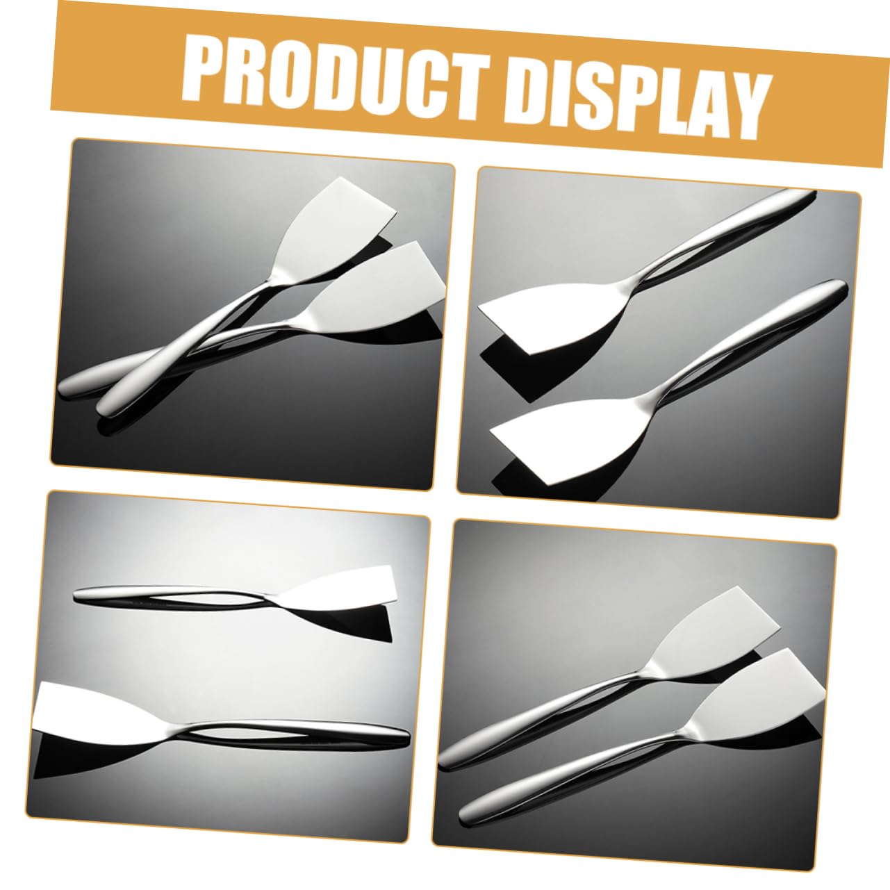 HEMOTON 5 Ensembles Spatule De Friture En Acier Inoxydable Cuillères De Cuisine Ustensile De Cuisine Spatules De Cuisine Viande Spatule De Cuisine Domestique Outil À Steak 2 Pièces * 5