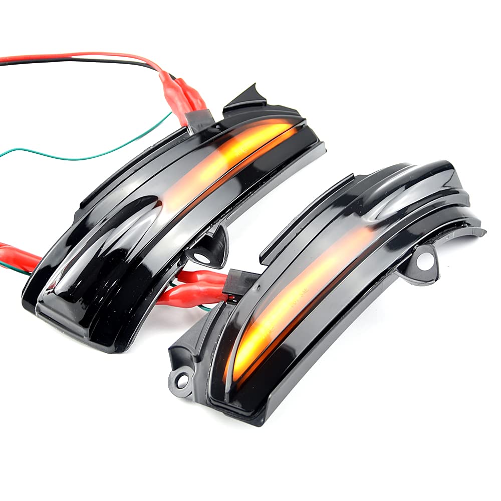 kierunkowskaz LED dynamiczny wskaźnik migacza w lusterku bocznym światło sekwencyjne Kompatybilny z Mo-ndeo 4th MK5 2014-2019-niebieski i żółty
