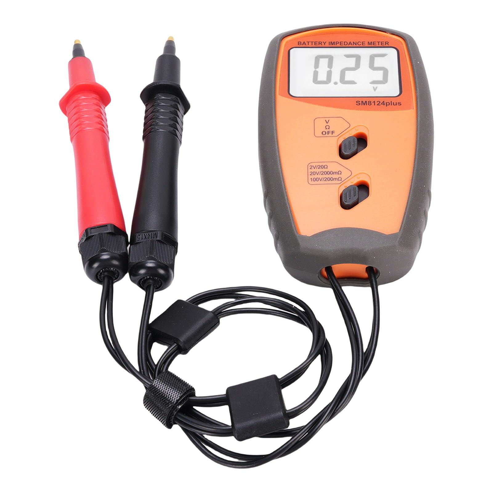 Generic Przenośny Tester Napięcia Akumulatora Wyświetlacz LCD z Wewnętrznym Pomiarem Wartości Rezystancji do Pojazdów Samochodowych i Elektrycznych, Obudowa ABS