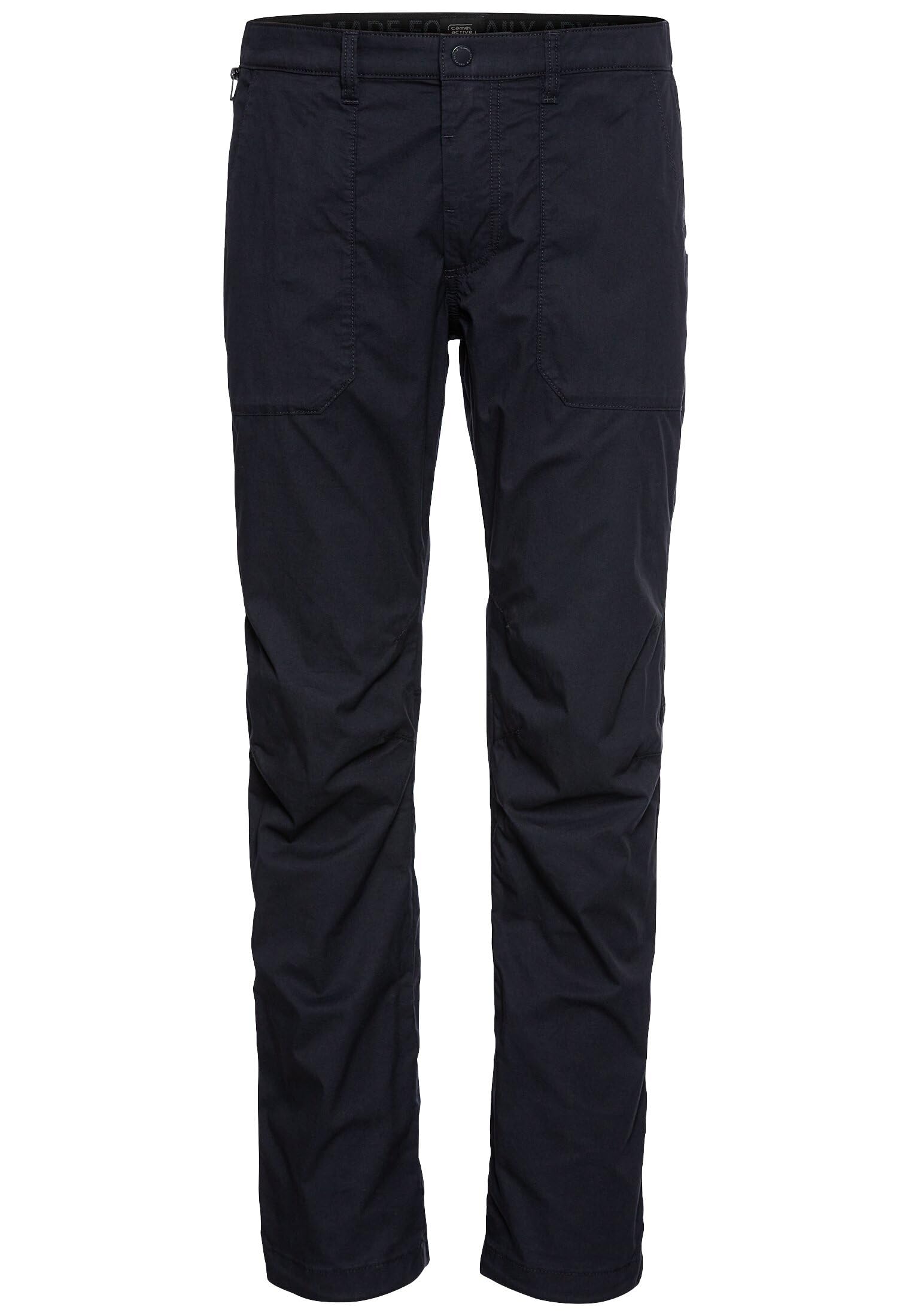 camel active Men's Herren Leichte Chino im Relaxed Fit Dunkelblau, 34, Menswear-33/34 Trouser, darkblue, 33 W/34 L