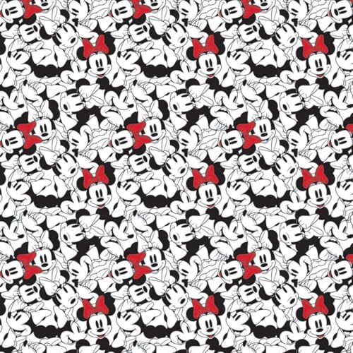 Disney Fabric Minnie Mouse Tossed Stack in White...