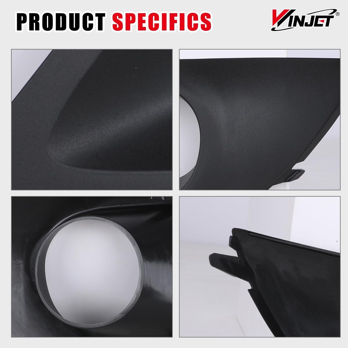 Winjet OEM Fog Light Bezel For 2015 2016 2017 Subaru Legacy, Black PC Material Fog Light Cover Replacement, Fog Lamp Bezel Cover (Only Passenger Side)