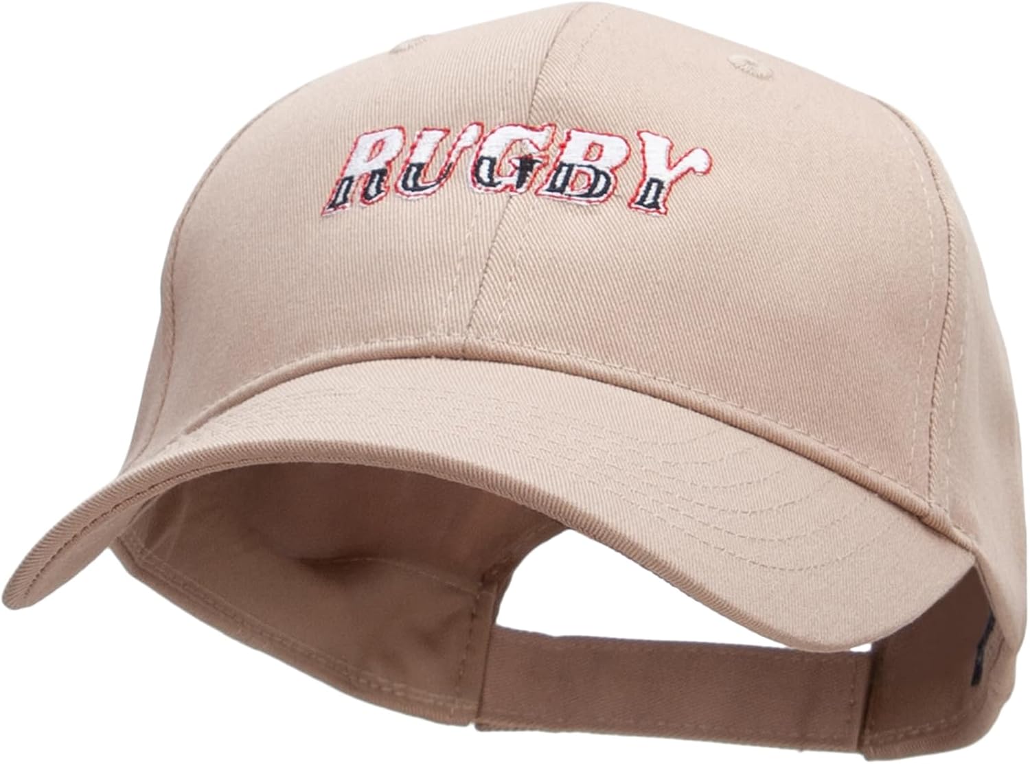 e4Hats.com Rugby Word Embroidered Low Profile Structured Cap