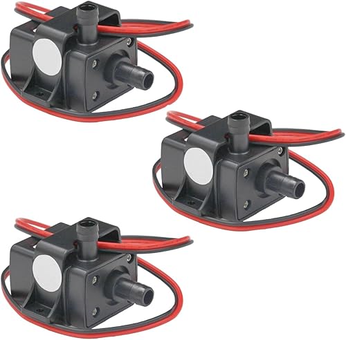 3 unids bomba de agua 240LH DC 12 V 4.2 W negro micro circulación ultra silencioso bomba de agua mini bomba sin escobillas para pecera piscina