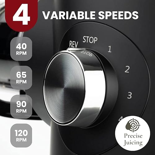 Miniatura 3 de Sana 727 Supreme Cold Press Masticating Juicer | Lote grande | Jugo sin parar | Motor CC sin escobillas de 4 velocidades | 45-120 RPM | Libro de