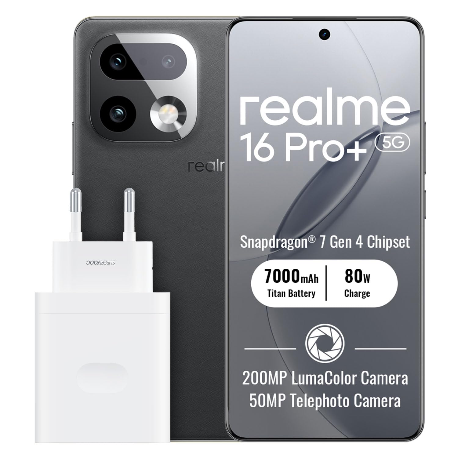 realme 16 Pro+ 5G Smartphone 12+512Go, Grey