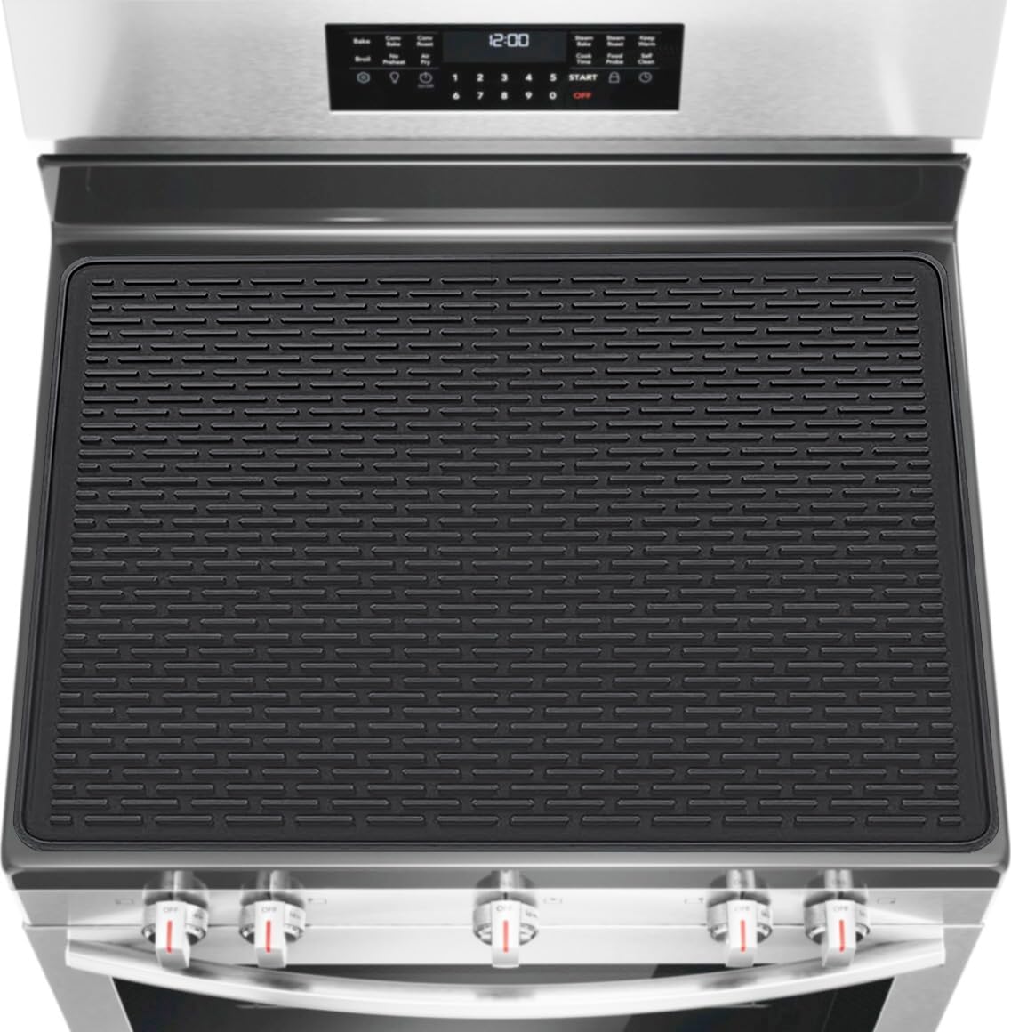 Stove Top Cover for Electric Stove Glass Top Silicone Heat Resistant Stovetop Protector Mat, Prevents Scratches, Expands Usable Kitchen Space(Black, 28 * 20inch)