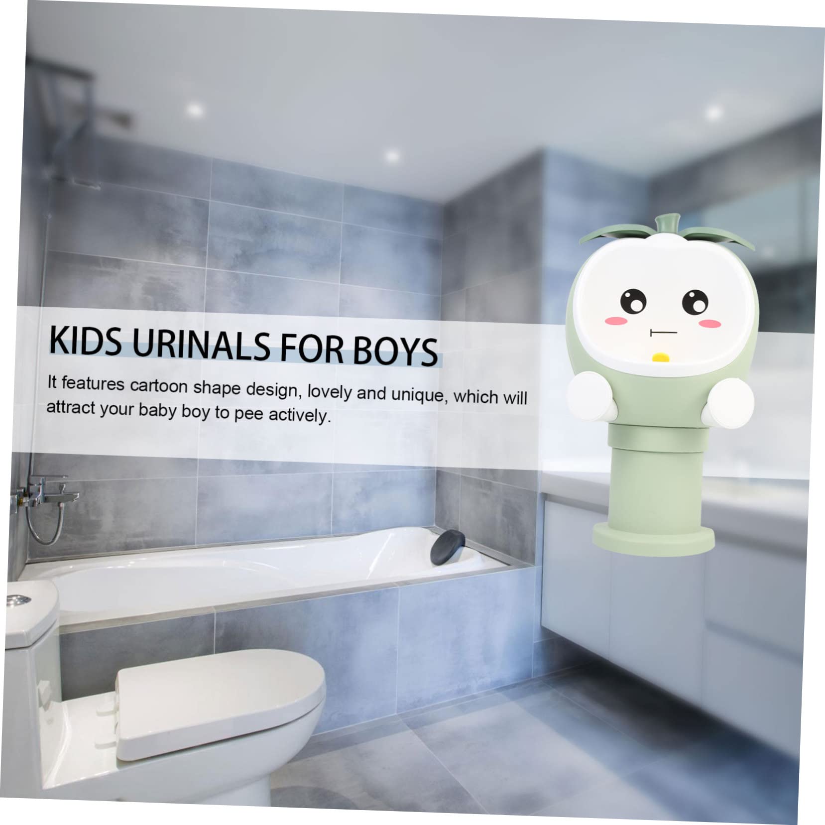 Kindertoilette für Jungen, Grünes Kunststoff Kleinkindtöpfchen
