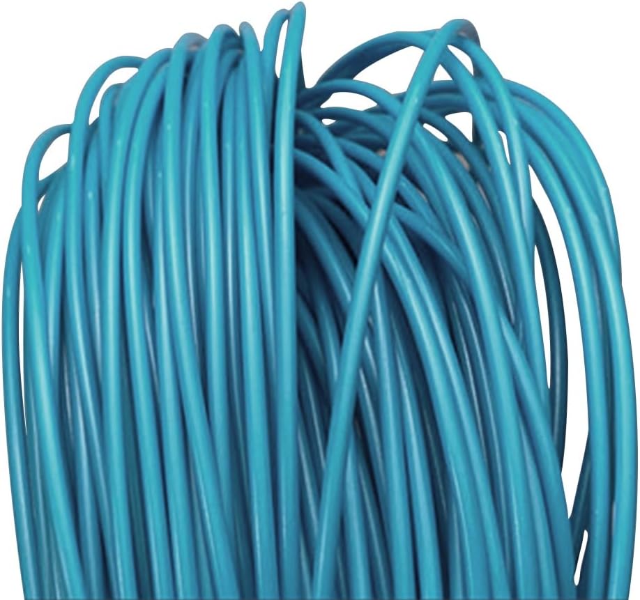 Colorful Small Round Weaving Rattan, 2.5mm PE Plastic Imitation Rattan Material for DIY Craft Basket Making - Blue, 60m