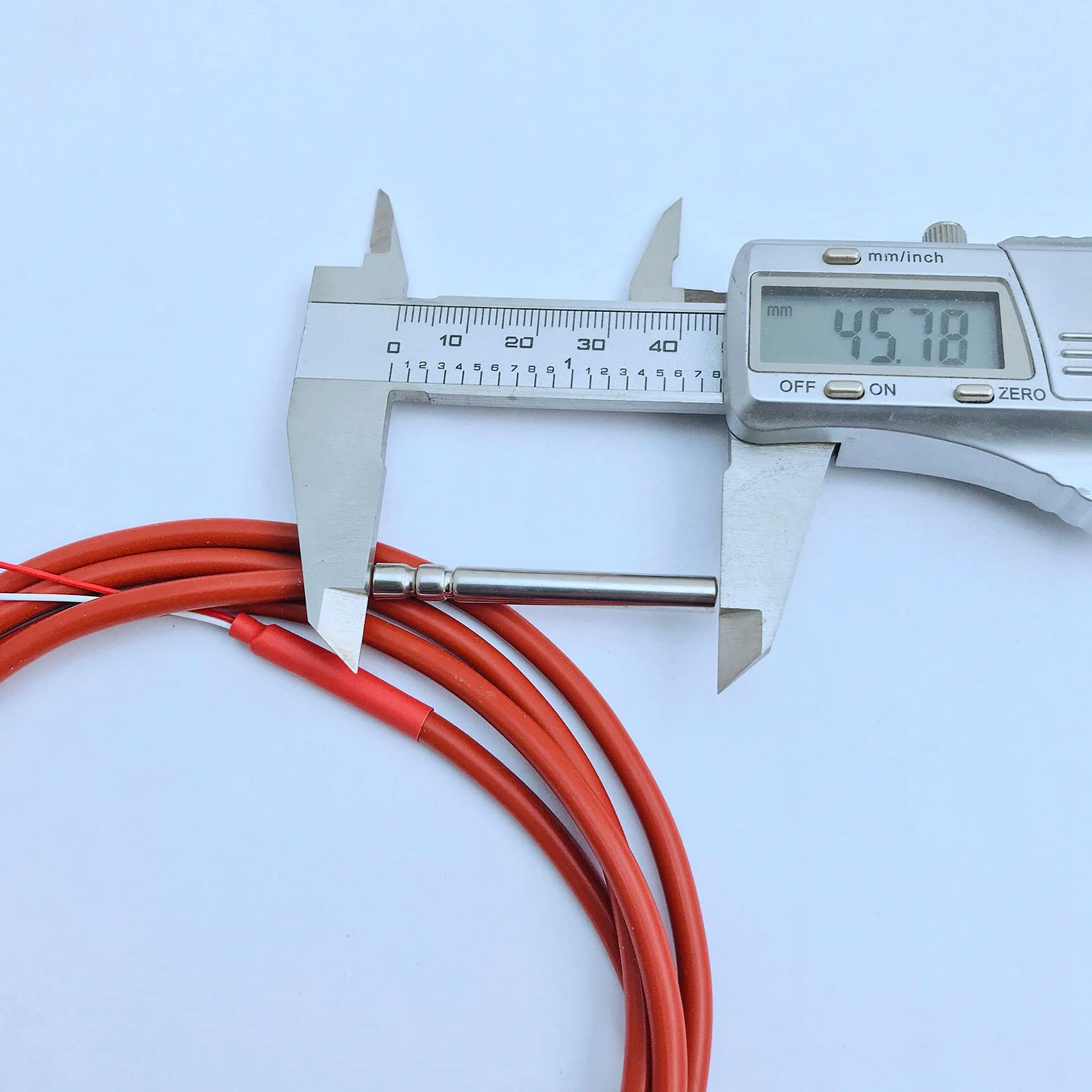 3X 2 Wire PT1000 Temperature Sensor Thermistor Silicone Coated 1.5Meters Probe 45mm x 5mm -50-180 Centigrade RTDs