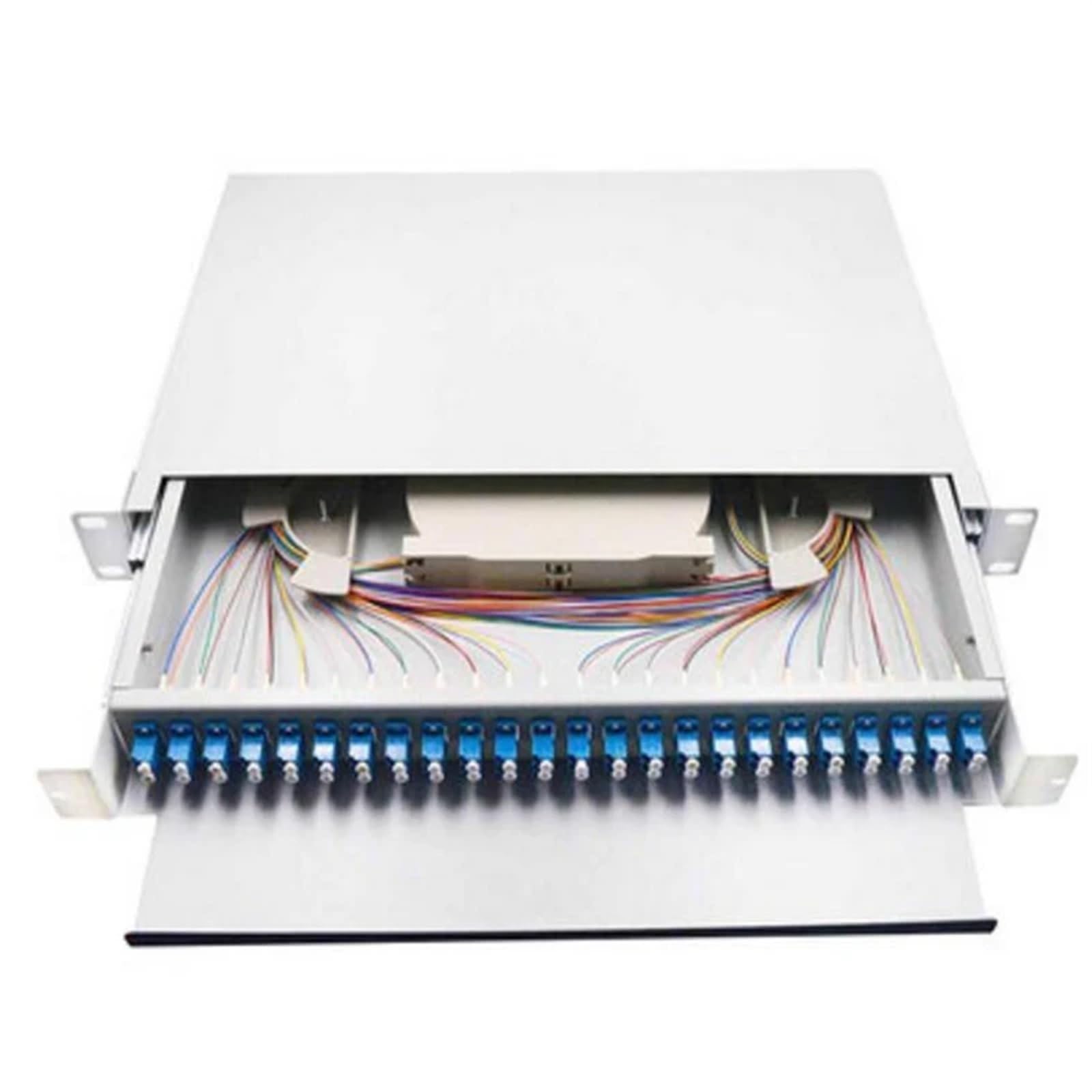 19 inch 24/48cores Pull type optical fiber distribution frame 24 port Rack Mounted Indoor fiber patch panel SC or LC Adapter