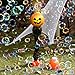 JOYIN Halloween Glowing Pumpkin Bubble Blower Wand, Light Up Automatic Bubble Machine with 2 Bubble Solutions, Halloween Party Favors Toys, Kids Outdoor Toys