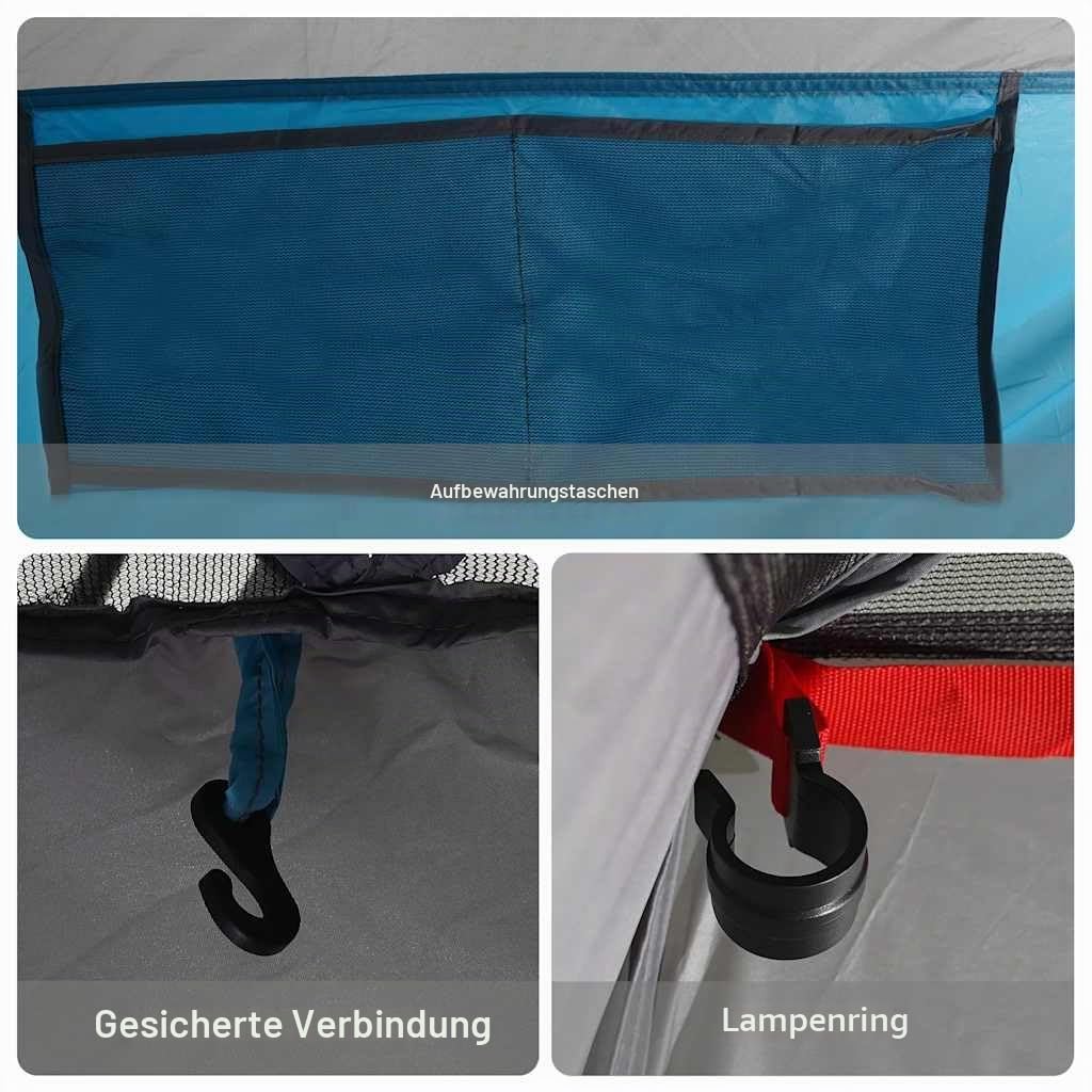 vidaXL Duschzelt Umkleidezelt Toilettenzelt Beistellzelt 2 Personen Wasserdicht