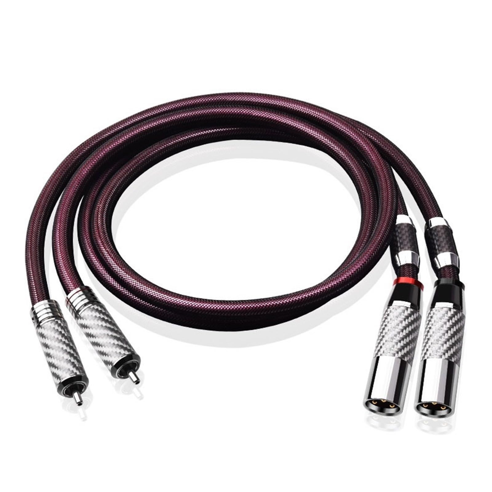 Cable de conexión del amplificador de la consola mezcladora de plata monocristalina de alta fidelidad(3 Meters)