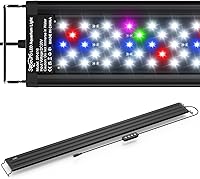 Vista 12 de SEAOURA - Lámpara LED para acuario de plantas - Luz de tanque de peces de espectro completo con temporizador, encendido/apagado automático, 12-18