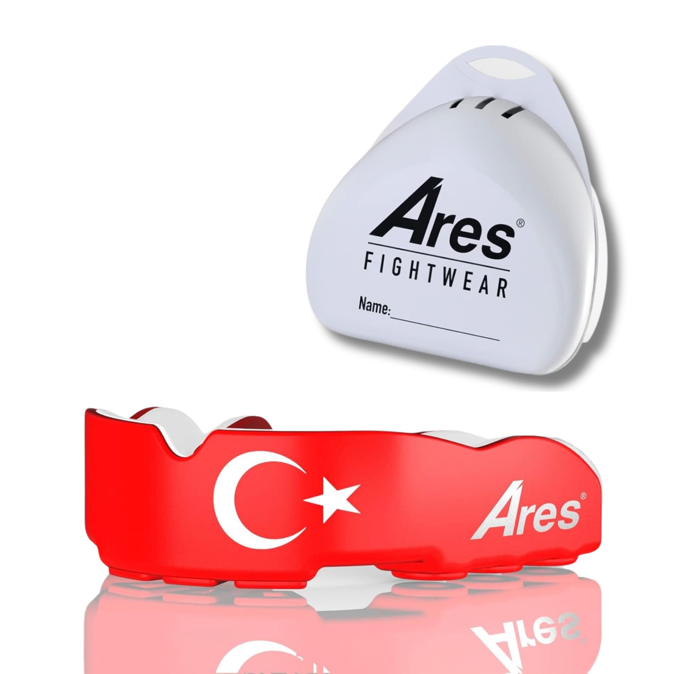 Ares Fightwear Mouth Guard Boxes Including Storage Box for Martial Arts, MMA & Athletes I Maximum Mouth Protection Thanks to Optimal Fit I Professional Mouthguard for Men & Women