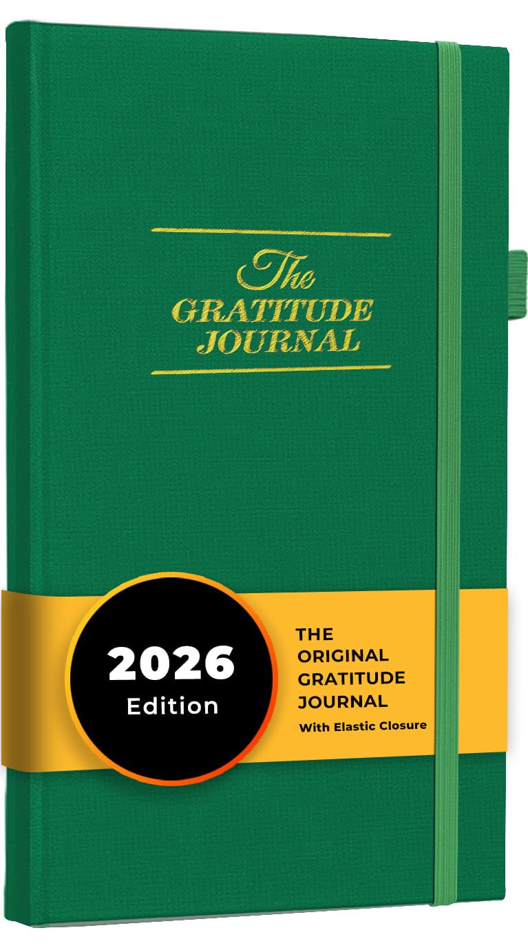 The Gratitude Journal: Inspire Thankfulness, Mindfulness, Positivity, Happiness,Upgraded with Pen Holder, Inner Pocket & Elastic Closure Band (Earth