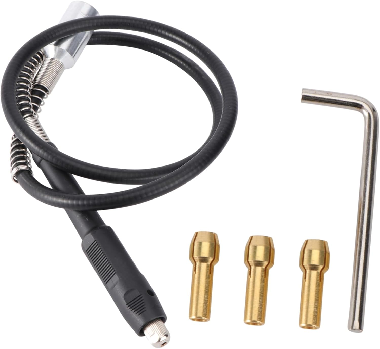1set Electric Flexible Shaft Tool Kit Compatible Rotary Tools for Tight Spaces Includes Adapter and Holder for Enhanced Precision